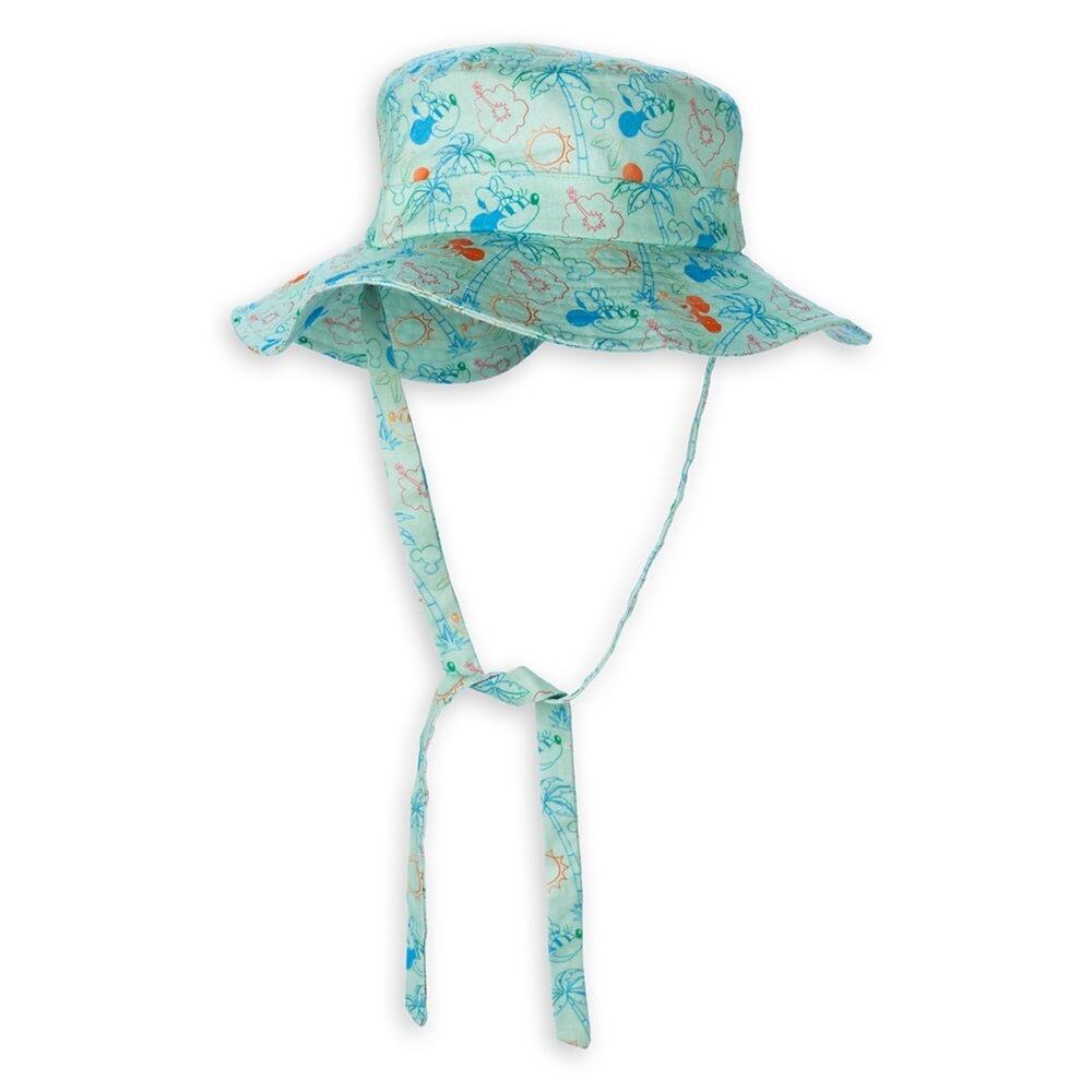 Walt Disney NWT Mickey & Minnie Sun Bucket Hat with Ties